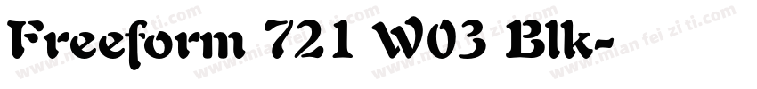 Freeform 721 W03 Blk字体转换